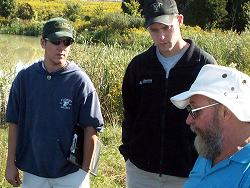 Adam and Rob with Lion John